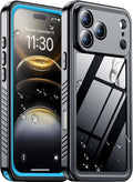 Temdan Compatible with iPhone 17 Pro Max Case, Waterproof Built-in Screen & by Temdan