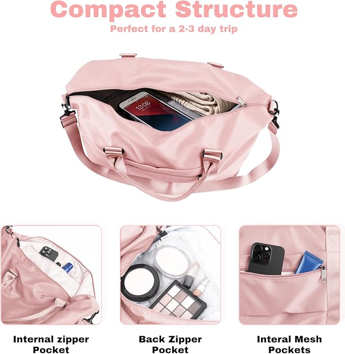 Weekender Duffel Bags for Women， Travel Totes Bag for Airplane Essentials - Image 5