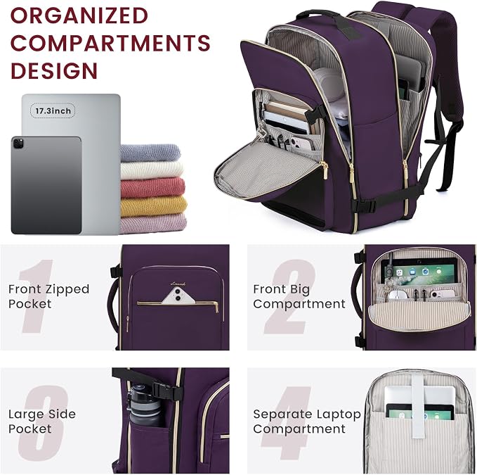 LOVEVOOK 50L Large Travel Backpack - Image 4