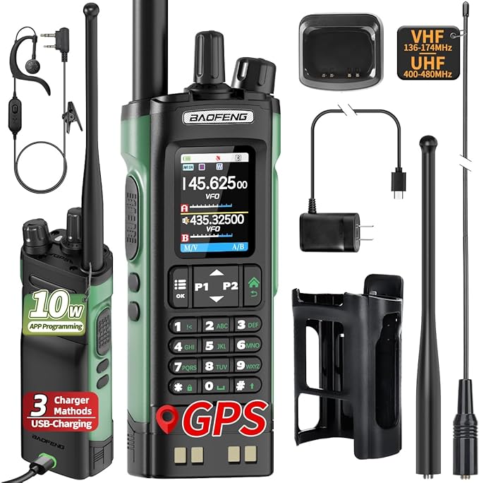 BAOFENG UV-32 Ham Radio Long Range 10W Rechargeable Walkie Talkies UV32 5RM K5 by BAOFENG
