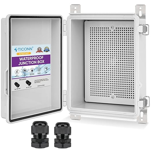 TICONN Outdoor Electrical Box Waterproof, Junction Box IP67 ABS Plastic by TICONN