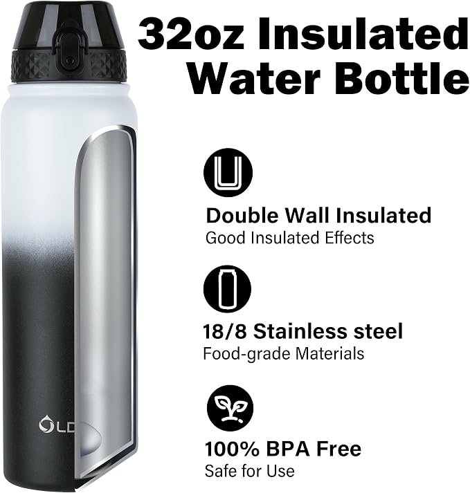 Oldley Insulated Water Bottle 32oz Water Bottles - Image 4