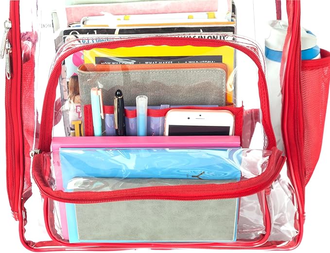 K-Cliffs Large Transparent Backpack Clear Heavy Duty School Bag Durable Student - Image 8