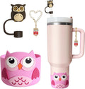 Silicone Boot for Stanley 40oz Tumbler, Owl Straw Cover Bottom Protector by Unknown