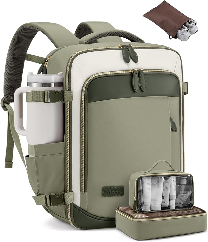 LOVEVOOK Travel Backpack for Women, 40L Carry On Backpack by LOVEVOOK