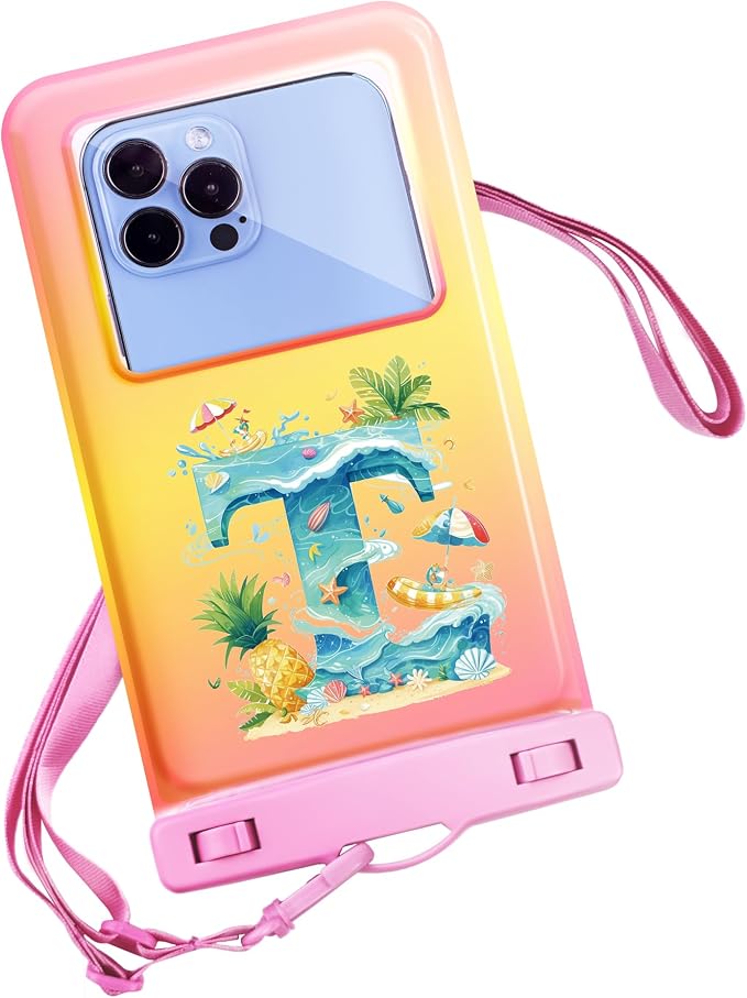 Personalized Initial Waterproof Phone Pouch Case by Unknown