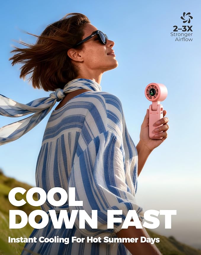 Diveblues Portable Handheld Turbo Fan, 5 Gear Wind, Battery Operated, 3 IN 1 - Image 2
