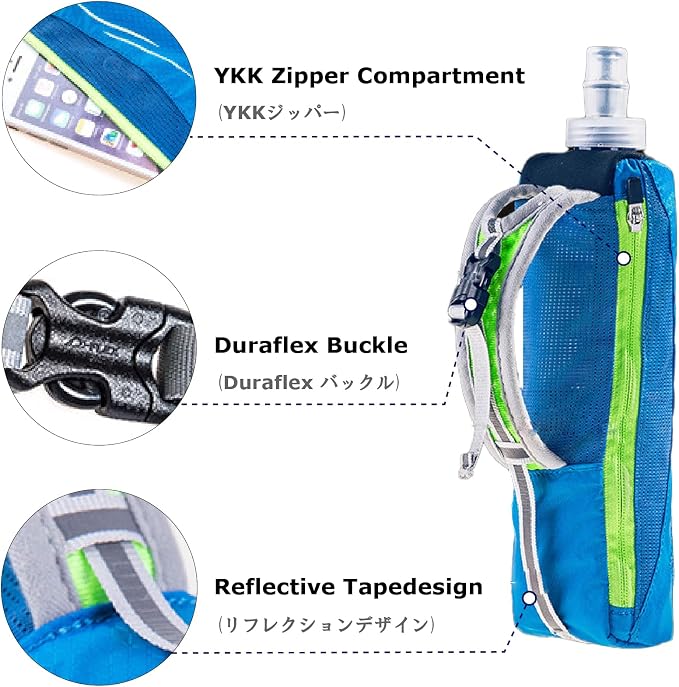 YAPJEB Soft Flask Collapsible Water Bottles, TPU Soft Water Bottle Folding Flask - Image 4