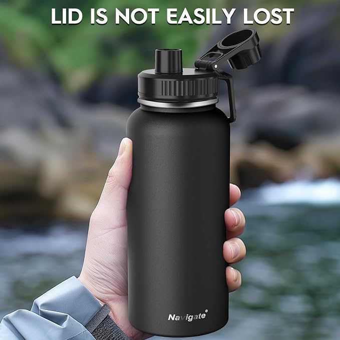 Navigate 32 oz Insulated Stainless Steel Sports Water Bottle - Image 7