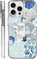 Case for iPhone 16 Pro Max, Sea Life Ocean Waves Seashell Collage Phone Case by Toulas