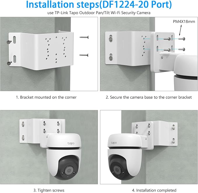 Corner Bracket for Security Camera, Metal Corner Mount Compatible - Image 5