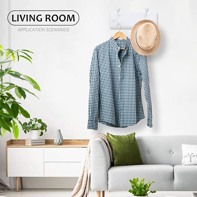Badiano Wooden Coat Rack, Wall-Mounted Organizer - Image 9