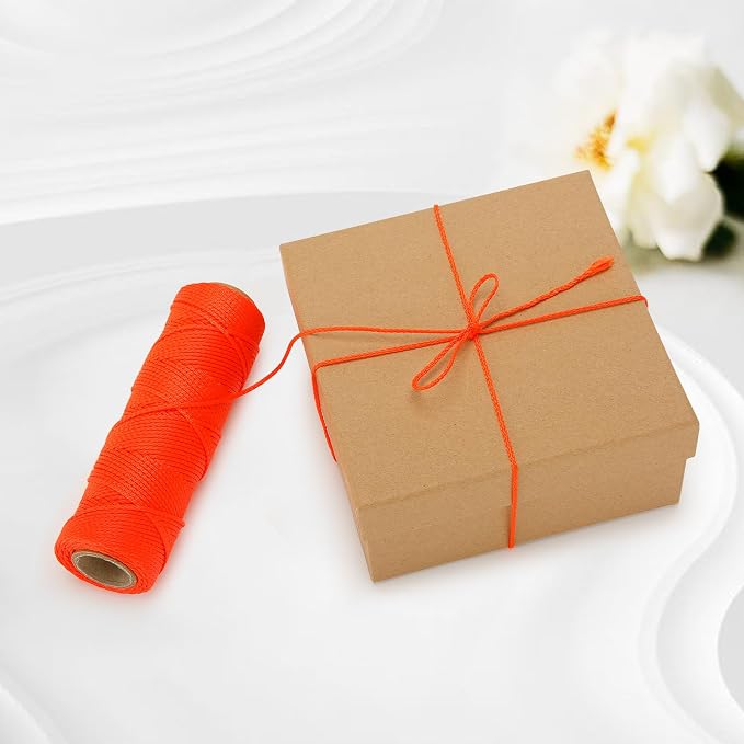 KINGLAKE Orange Mason Line, Nylon Twine, #18 Braided Durable Nylon Twine - Image 5