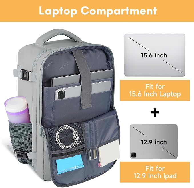 Taygeer Carry On Backpack, Womens Travel Backpack - Image 6