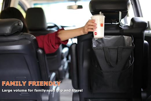 Ginsco New Leak-Proof Travel Car Trash Bag, 3.5 Gallons Large Capacity Hanging - Image 8