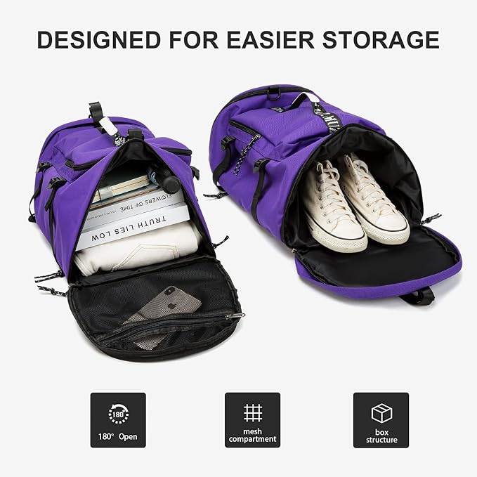 Gym Duffle Bag Waterproof black Laptop Backpack Suitable - Image 3