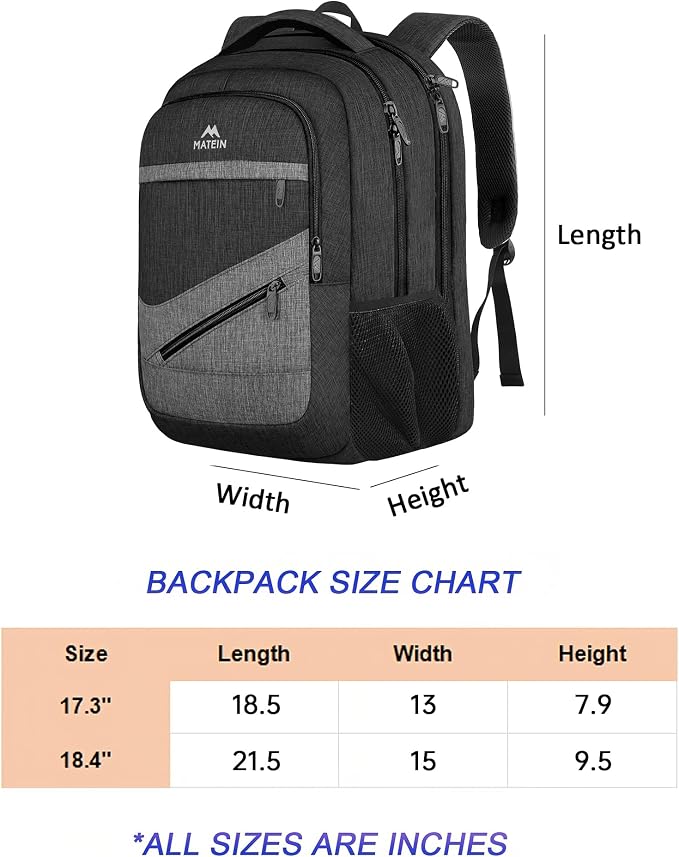 MATEIN Extra Large 50 L Travel Laptop Backpack, Water Resistant Work Computer - Image 9