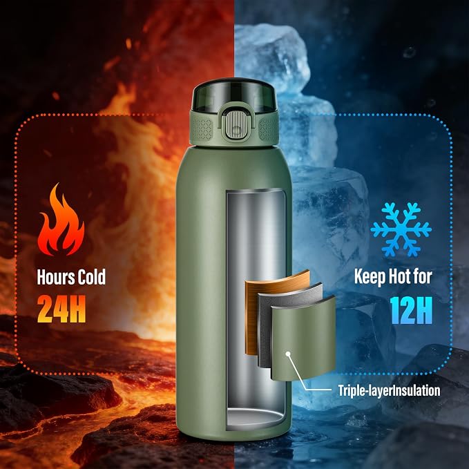 Insulated Water Bottle 24 oz - Image 3