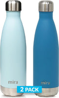 MIRA 2 Pack 17 oz Insulated Water Bottle by MIRA