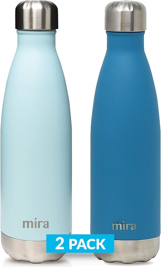 MIRA 2 Pack 17 oz Insulated Water Bottle by MIRA