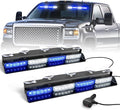 HLauto 6Z4J Emergency Dash Strobe Lights: 2x16.8 inch Blue White Safety Lights by HLauto