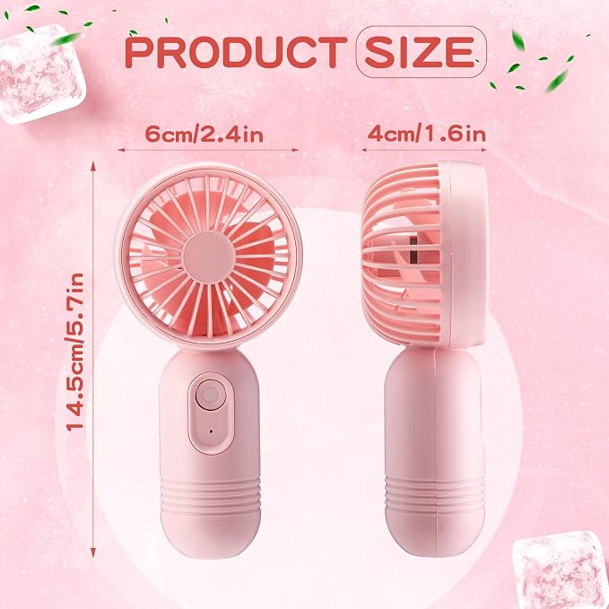 Rossesay 48 Pcs Mini Portable Fan Bulk Cute Handheld Lightweight Small Little - Image 2