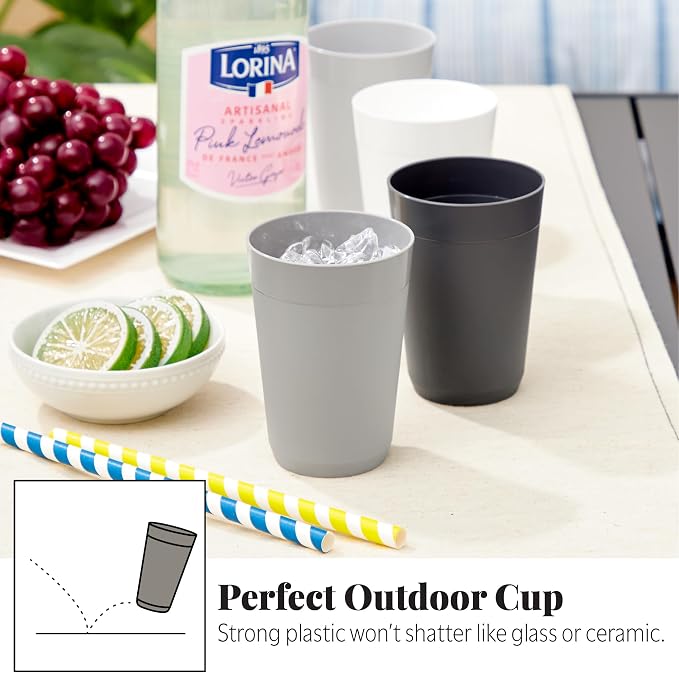 US Acrylic Newport 10 ounce Unbreakable Plastic Stackable Juice Tumblers in - Image 5