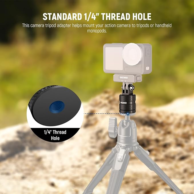 NEEWER Action Camera Tripod Mount Adapter Compatible - Image 6