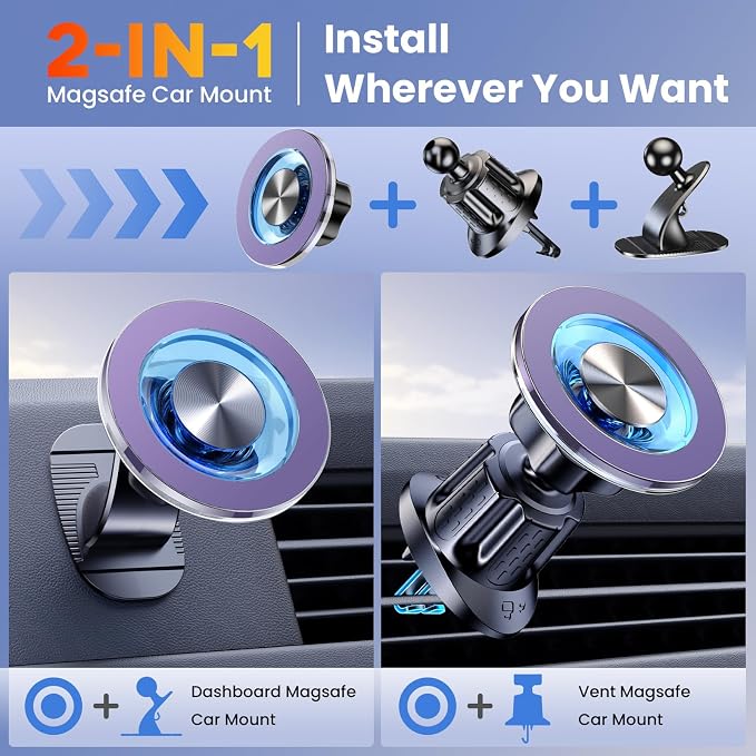 for MagSafe Car Mount Magnetic Phone Holder - Image 2