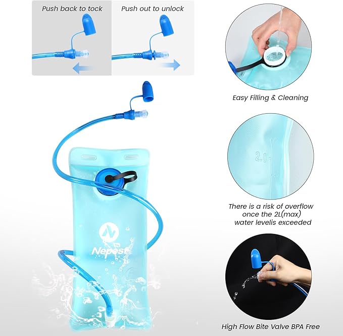 Nepest Hydration Pack Backpack for Women & Men, Lightweight Water Backpack - Image 6