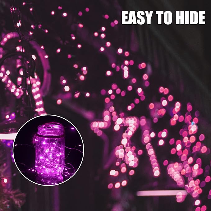 Brightown Valentine's Day 12 Pack Pink Led Fairy Lights Battery Operated String - Image 3
