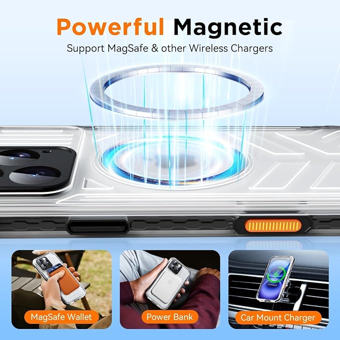 WIFORT for iPhone 16 Pro Max Waterproof Case, Fit for Magsafe Full Body - Image 4