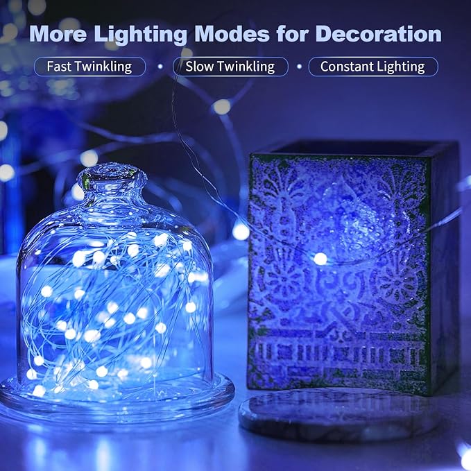20 Pack LED Fairy Lights Battery Operated, 3 Features Blinking Slowly Blinking - Image 2