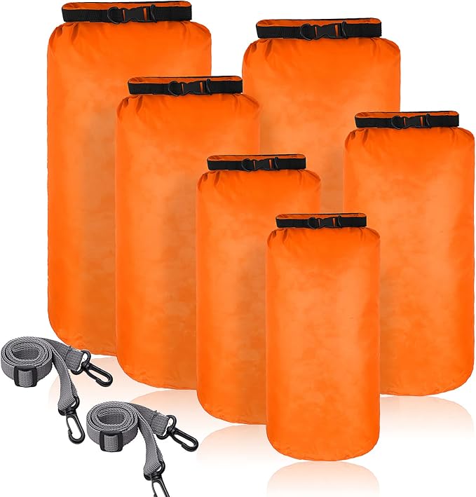 Shappy 6 Pcs Waterproof Dry Bag Set Ultralight Stuff Sack 20/15/10/8/5/3L by Shappy