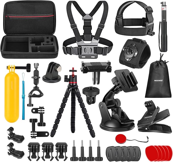 NEEWER 35 in 1 Action Camera Pro Accessories Kit Compatible by Neewer