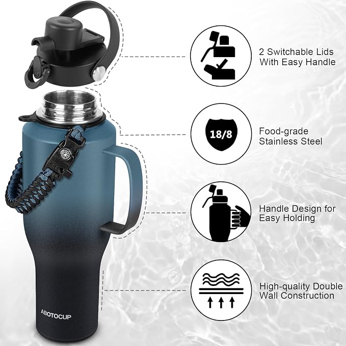 ABOTOCUP Water Bottle 40oz, Insulated Tumblers - Image 3