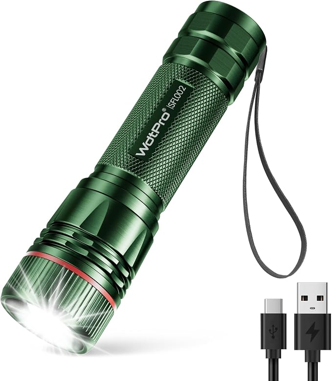 WdtPro Rechargeable Flashlights High Lumens, 1 Pack 10H Long Lasting Super by WdtPro