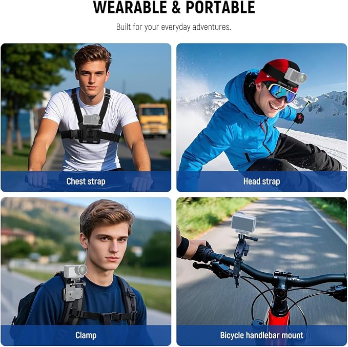 NEEWER 35 in 1 Action Camera Pro Accessories Kit Compatible - Image 2