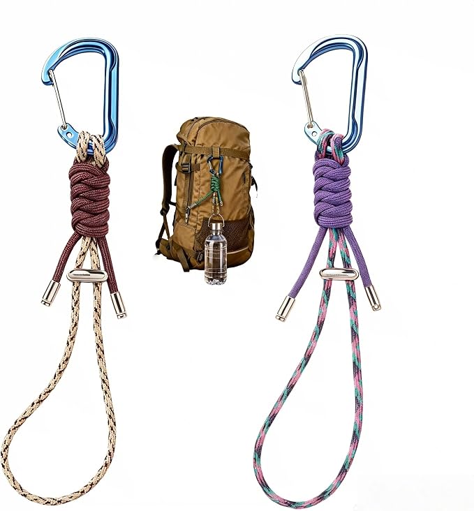 2-Pack Paracord Lanyard with Aluminum Carabiner Clip -Heavy-Duty Survival by FamilyQualityJOYLife