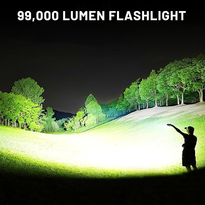 MIXILIN Rechargeable Flashlights High Lumens, 4 Pack 99, 000 Lumens Super - Image 2