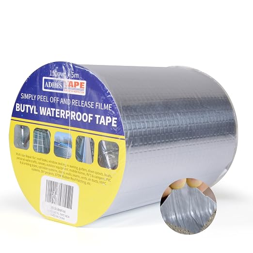 ADHES Butyl Tape Waterproof Tape Aluminum Foil Tape Sealan Tape 6in x 16ft - Image 9
