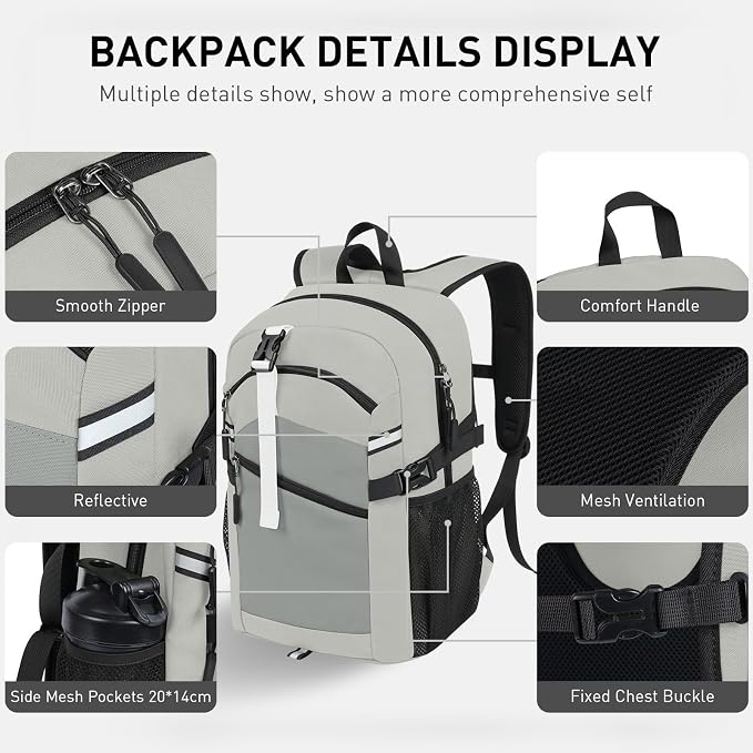 Small Hiking Backpack, 20L Lightweight Travel Daypack, Traveling and Outdoor - Image 3