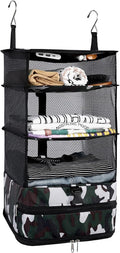 Surblue Hanging Closet Storage Bag Collapsible 3-Shelf Washable Oxford Fabric by SURBLUE