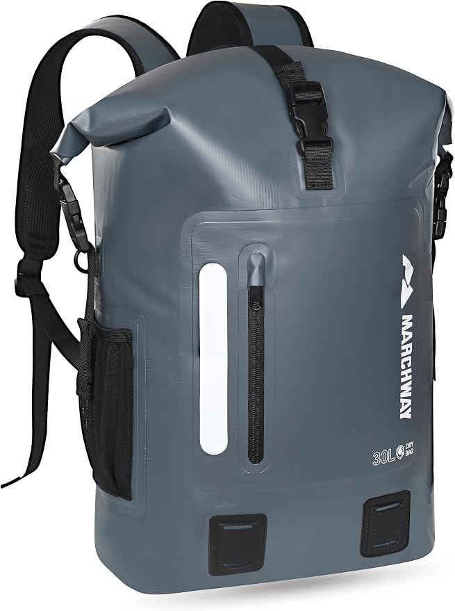 MARCHWAY Roll Top Waterproof Backpack, Floating Dry Bag 20L/30L/45L by MARCHWAY