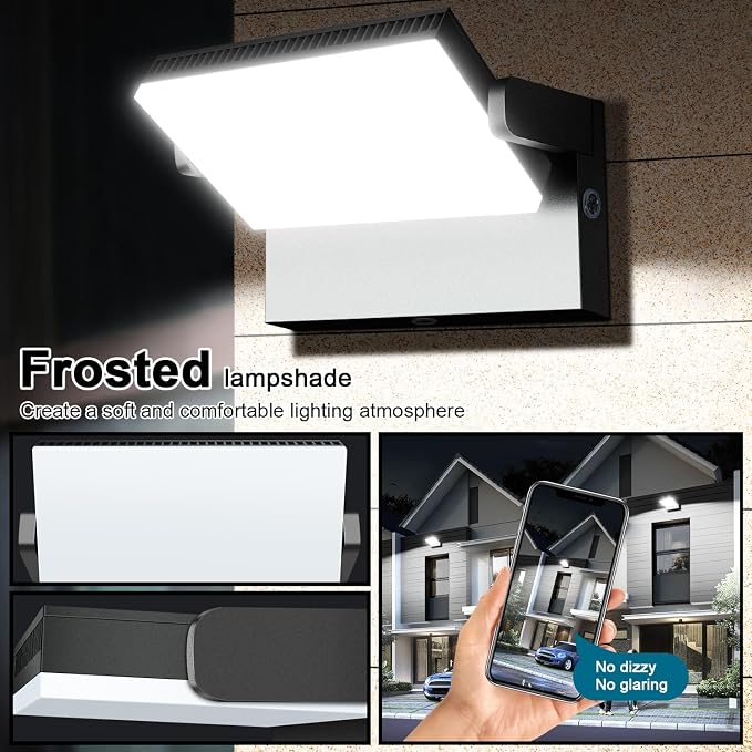 Modern Sleek Flood Lights Outdoor, 120W 5000K Dusk-to-Dawn Photocell - Image 7