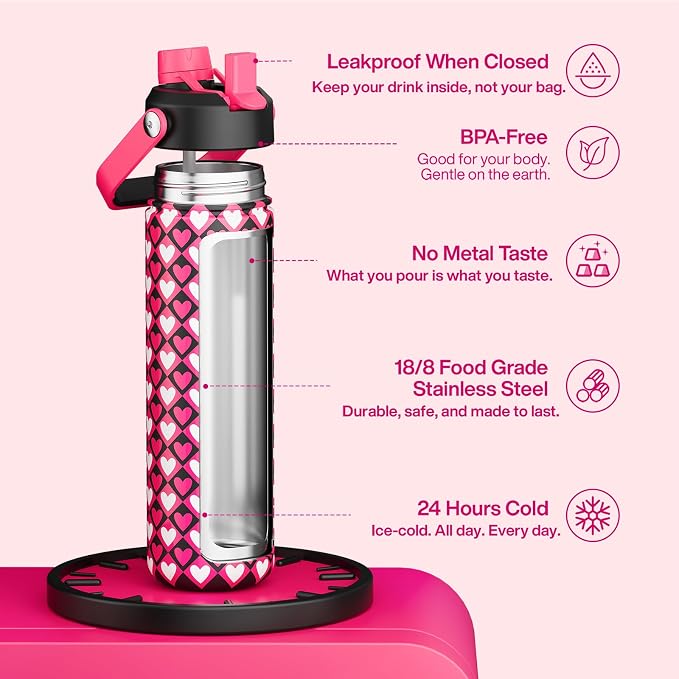 ENCOOL Valentine's Day Insulated Water Bottle - Image 2