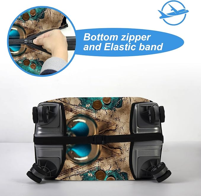 Luggage Cover Protector for 26-28 Inch Suitcases, TSA Approved Elastic Travel - Image 5