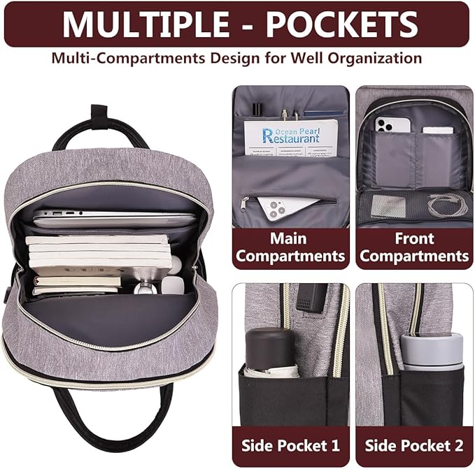 Laptop Backpack for Women Work Bag: College Backpacks 17.3 Inch - Image 3