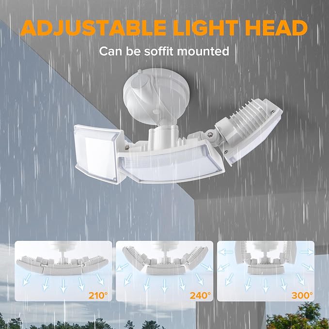 LUTEC 75W 8000 Lumen Floods Light Outdoor, Switch Controlled LED Security Lights - Image 4