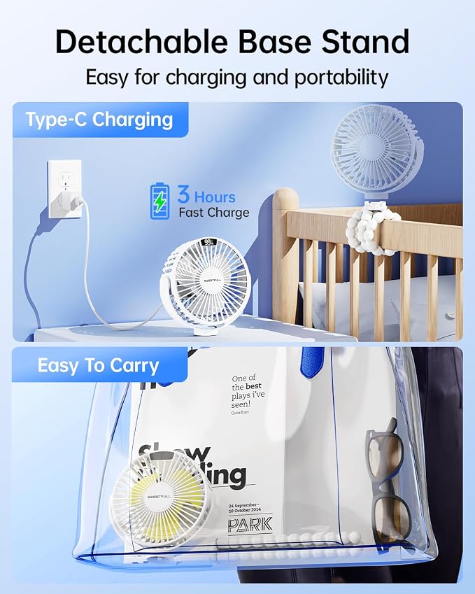 SWEETFULL Portable Stroller Fan - Image 6